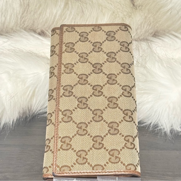 💰⬇️ GUCCI 
Pre-Loved Beige GG Canvas Flap Continental Wallet 💕 - Picture 4 of 16